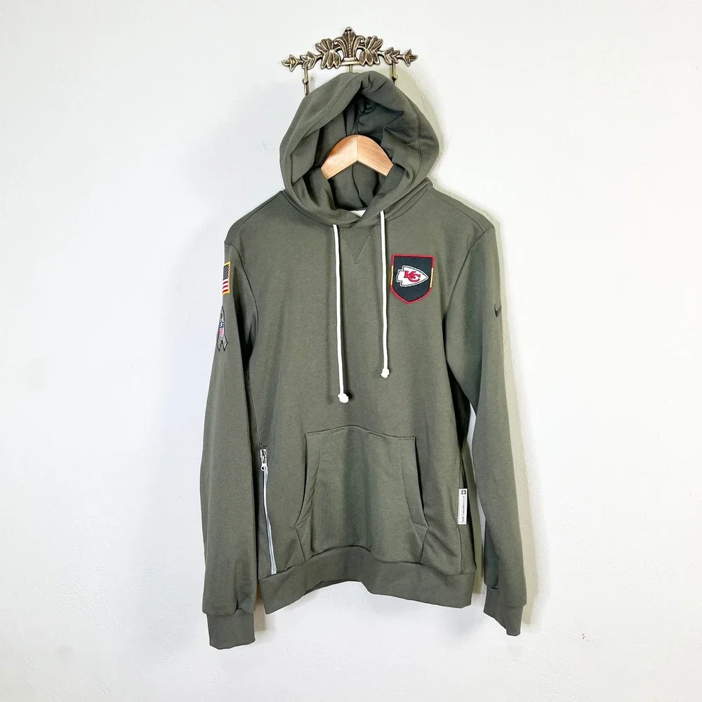 Nike Hoodie Kansas City Chiefs Salute to Service Mens Size S Green New Pullover